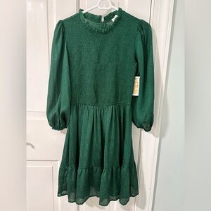 Blu Pepper Shimmery Festive Green Holiday Christmas NYE Dress – Small – NWT